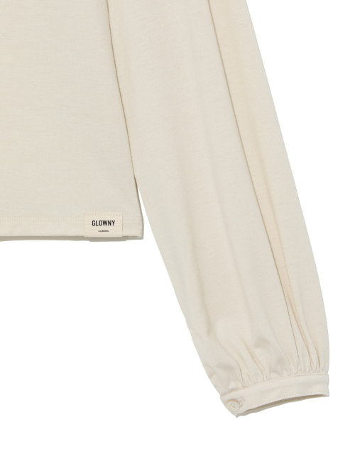 G V-COLLAR HENLEY TOP (LIGHT BEIGE)