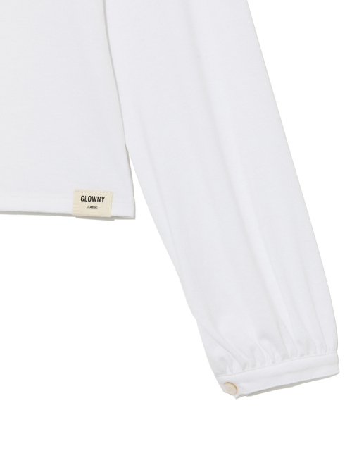 G V-COLLAR HENLEY TOP (WHITE)