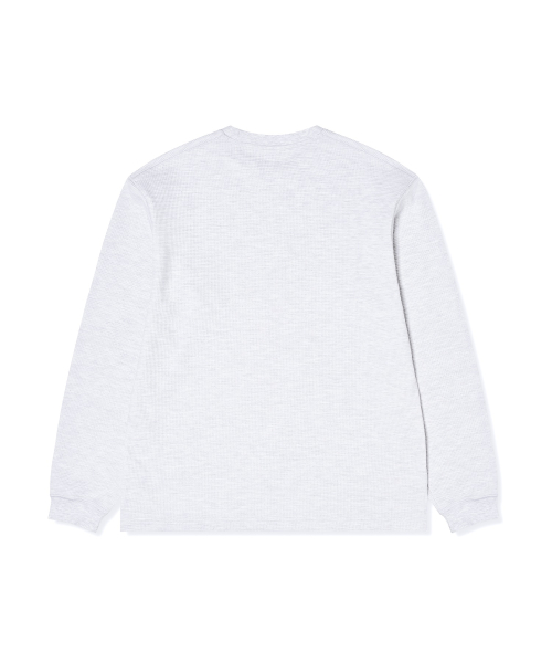 로고 와플 롱슬리브 티셔츠 Grey Melange