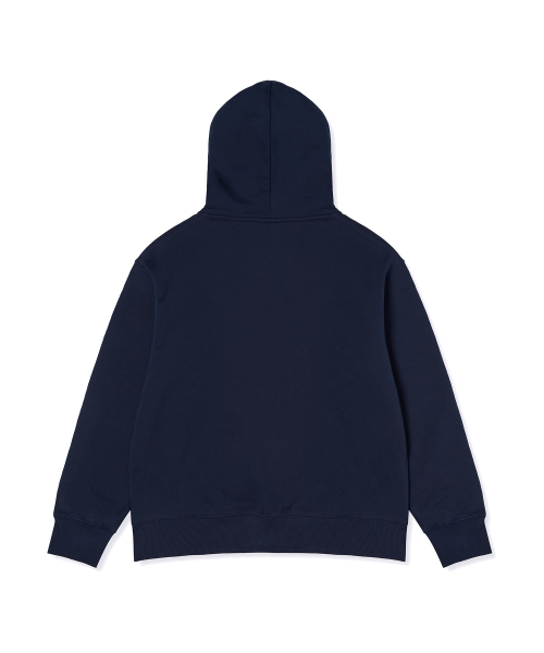 USA 로고 후드 집업 Navy
