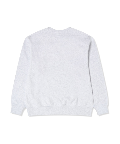 플래그 아치 로고 오버핏 스웨트 셔츠 Light Grey