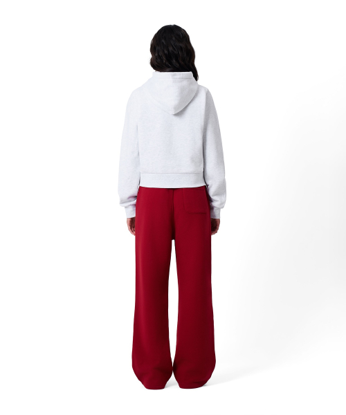 여성 와이드핏 기모 스웨트팬츠 Red