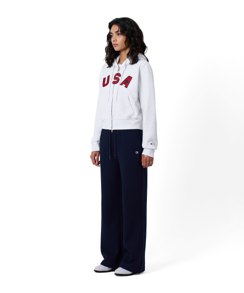 여성 기모 부츠컷 스웨트 팬츠 Navy