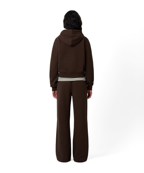 여성 기모 부츠컷 스웨트 팬츠 Brown