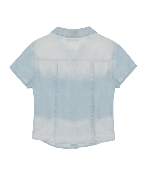 DENIM SHORT POCKET SHIRT_LIGHT BLUE