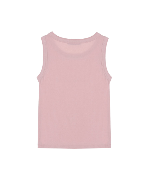 LETTERING SLEEVELESS TOP_PINK