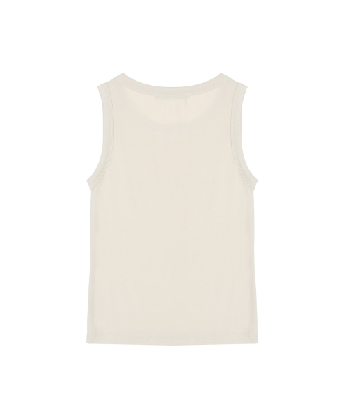 LETTERING SLEEVELESS TOP_BEIGE