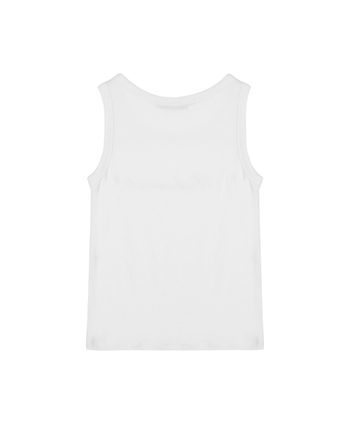 LETTERING SLEEVELESS TOP_IVORY