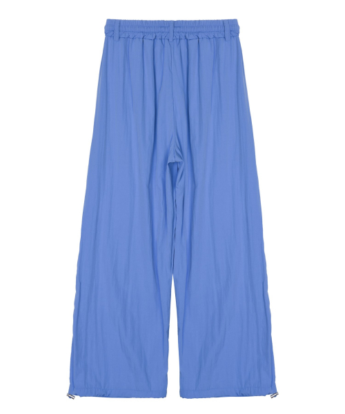 NYLON STRING WIDE PANTS_BLUE