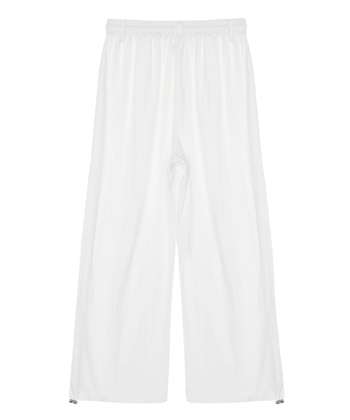 NYLON STRING WIDE PANTS_IVORY