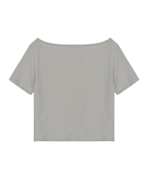 NICOLE OFF SHOULDER TOP_GRAY