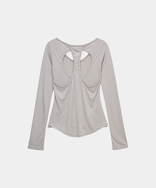Back Double Cross Printing Long Sleeve (Gray)