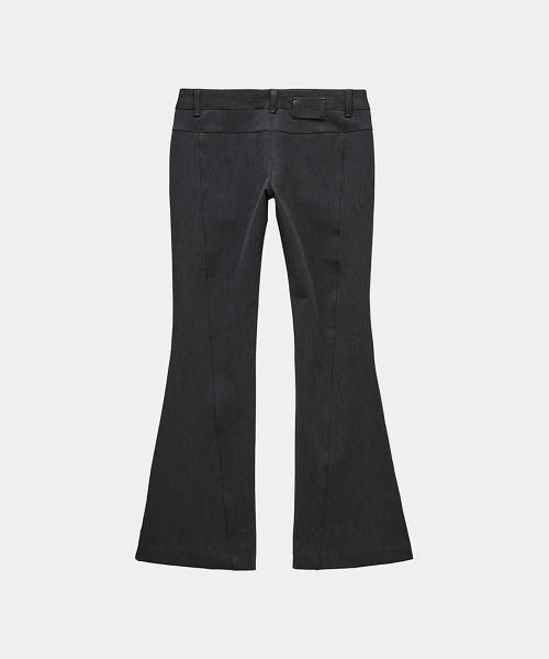 Button Stitch Low Rise Bootcut Pants (Charcoal)