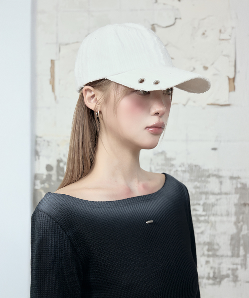 Cross Embroidery Ball Cap (White)