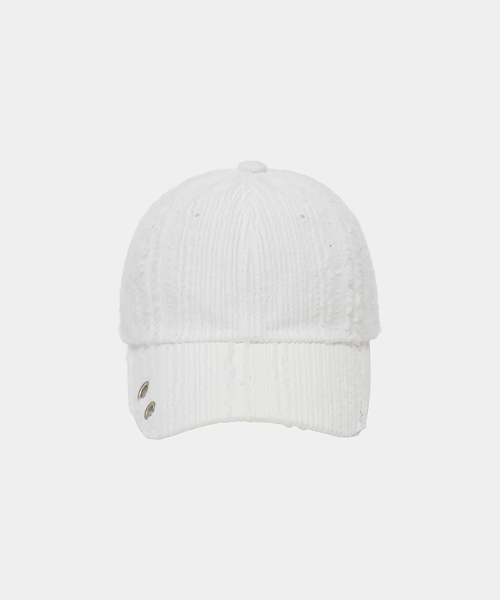 Cross Embroidery Ball Cap (White)