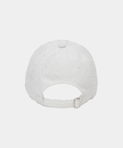 Cross Embroidery Ball Cap (White)