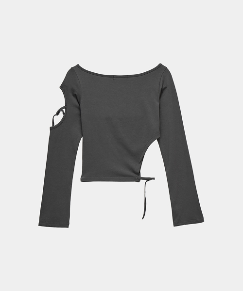 String Panel Point Long Sleeve (Charcoal)