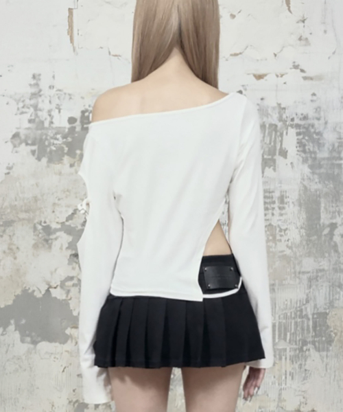 String Panel Point Long Sleeve (White)