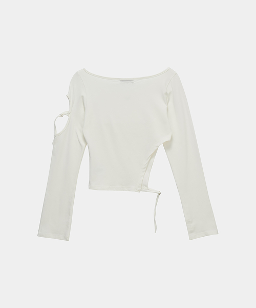 String Panel Point Long Sleeve (White)