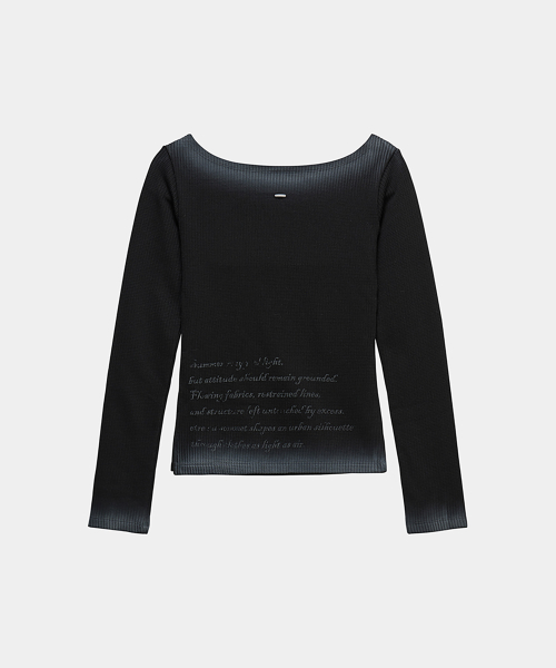 Dirty Wash Lettering Long Sleeve (Black)