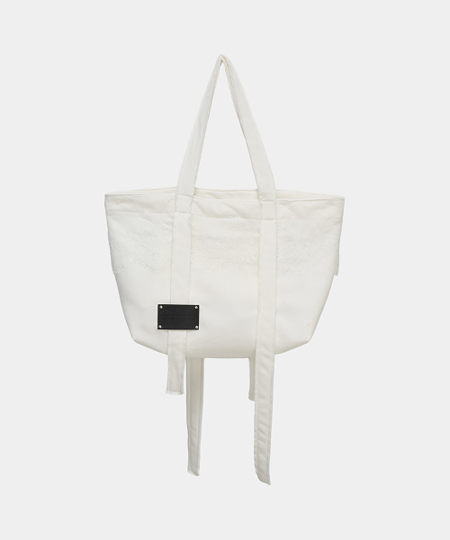 Corset Strap Shoulder Bag (White)