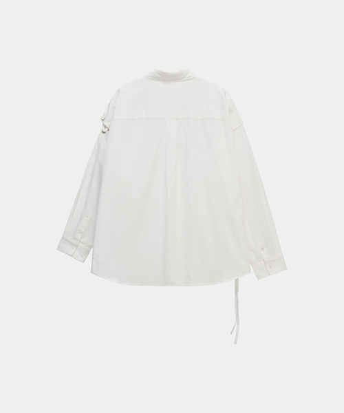 Eyelet Point Oversized Shirt (Black)
