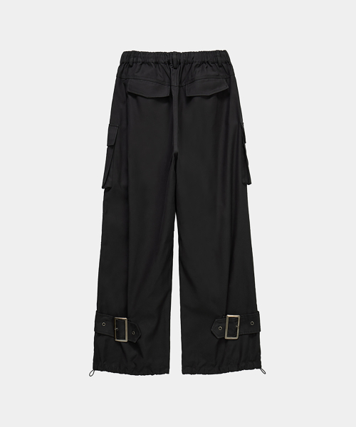 Panel Multi Pocket Cargo Pants (Black)