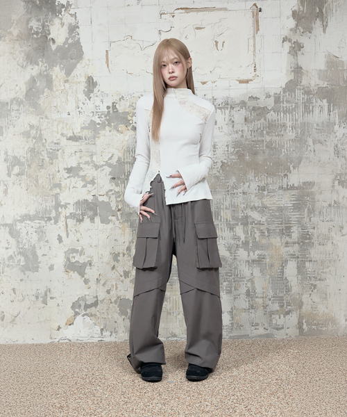 Panel Multi Pocket Cargo Pants (Charcoal)