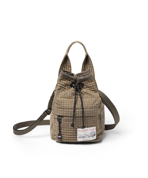 CHECK DRAWSTRING MINI BAG - 2 colors