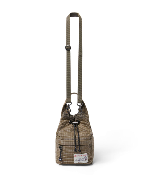 CHECK DRAWSTRING MINI BAG - 2 colors