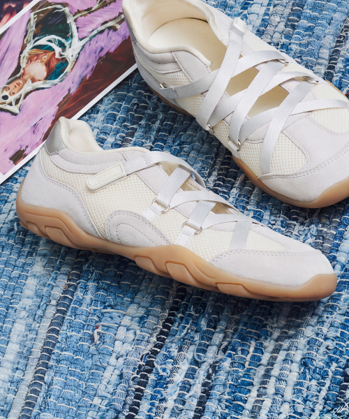 ZANE X-STRAP SNEAKERS - CREAM