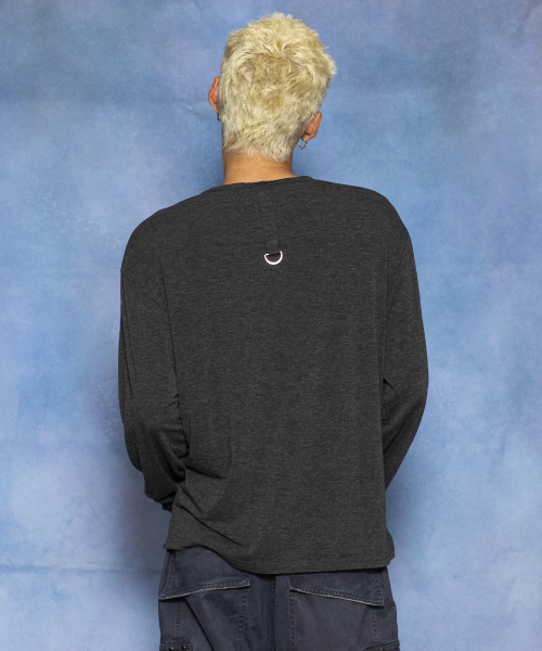 GT188 429 키마이라 엠블럼 빈티지 커프스 디테일 롱슬리브 (CHARCOAL GRAY)