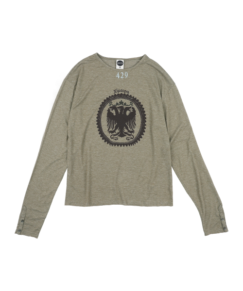 GT188 429 키마이라 엠블럼 빈티지 커프스 디테일 롱슬리브 (KHAKI)