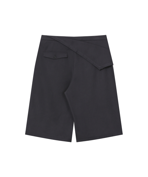 Flip bermuda layered pants SET CHARCOAL