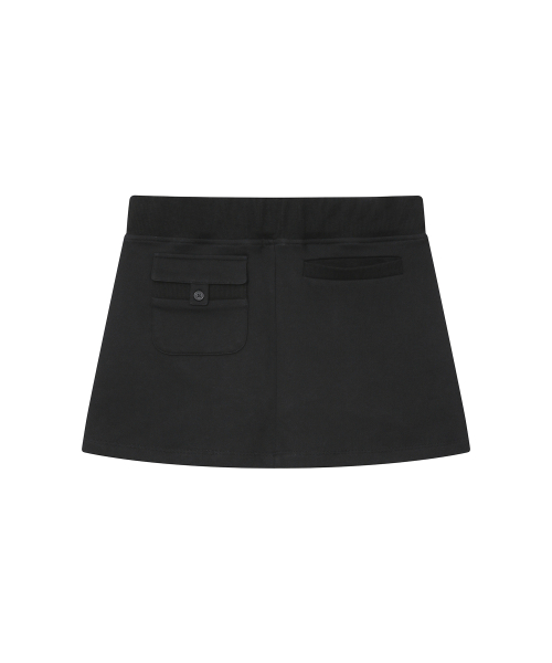 Multi pocket mini skirt BLACK