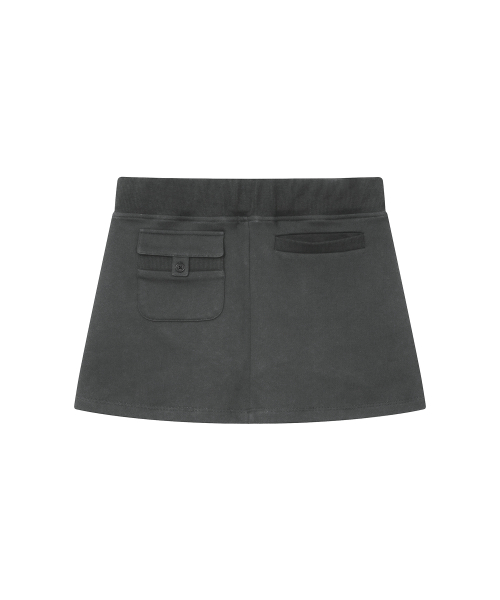 Multi pocket mini skirt CHARCOAL
