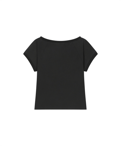 Raglan layered hoodie SET BLACK