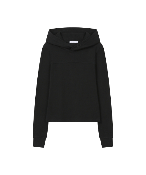 Raglan layered hoodie SET BLACK