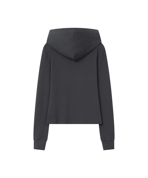 Raglan layered hoodie SET CHARCOAL