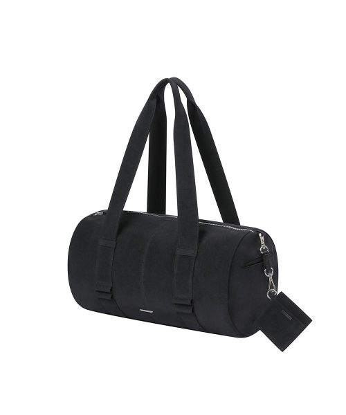 Round duffel bag and wallet BLACK