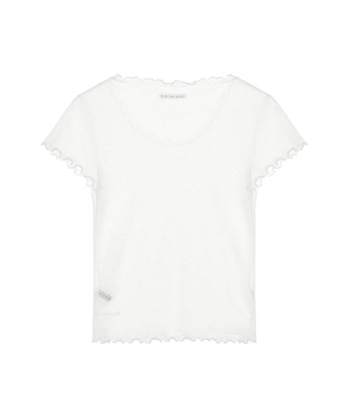 MESH HALF SLEEVE TOP_IVORY