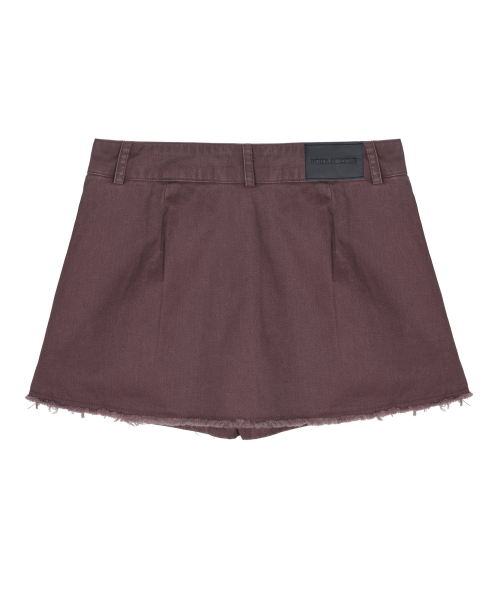 MINI DENIM SKORT_WINE