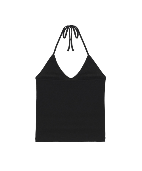 STRING HALTER NECK_BLACK