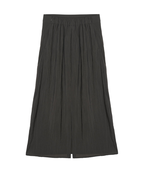 LIGHTWEIGHT LONG SKIRT_CHARCOAL