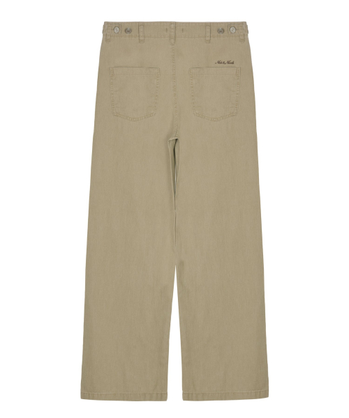 PATCH POCKET WIDE PANTS_BEIGE