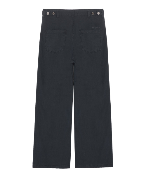 PATCH POCKET WIDE PANTS_CHARGOAL