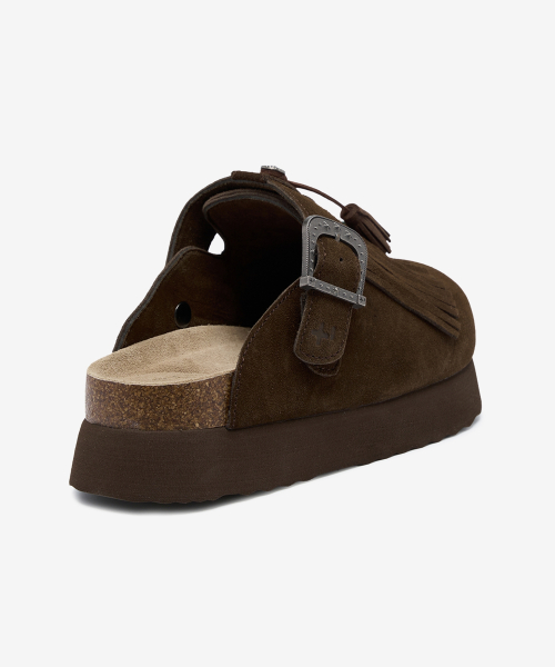 Topi Fringe Clog Brown OZV5GA390N