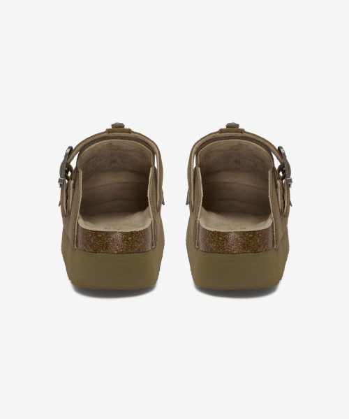 TOPI Fringe Clogs Beige OZV5GA390C