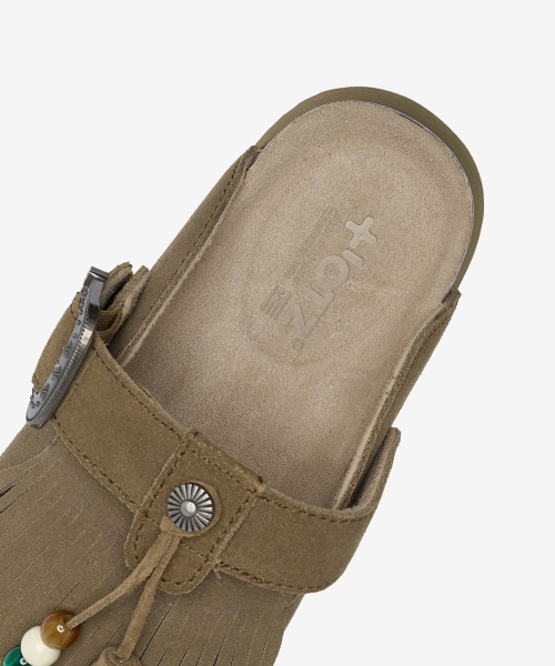TOPI Fringe Clogs Beige OZV5GA390C