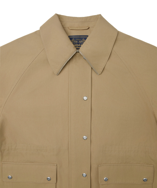BIG COLLAR JACKET - BEIGE